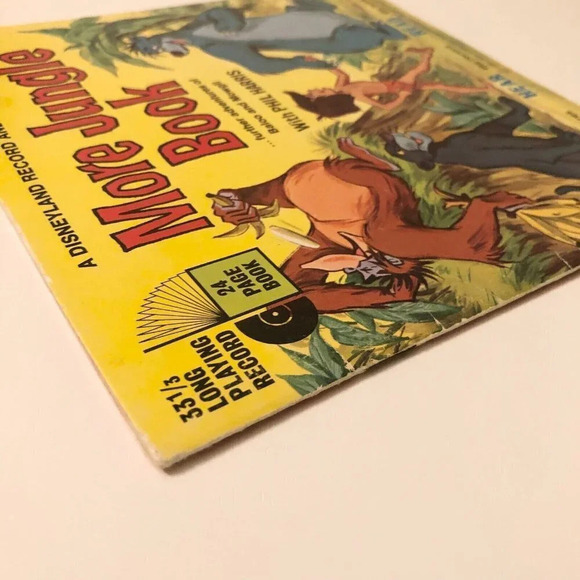 Vintage 1969 Disney More Jungle Book Baloo and Mowgli Book  Only No Record - Picture 4 of 16